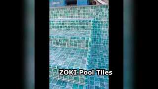 ZOKI Blue Ceramic Mosaic Pool Tile
